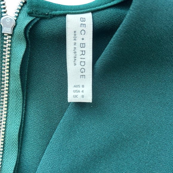 Revolve Bec & Bridge Emerald Green Tasha Midi Dress US size 4 - Picture 9 of 13